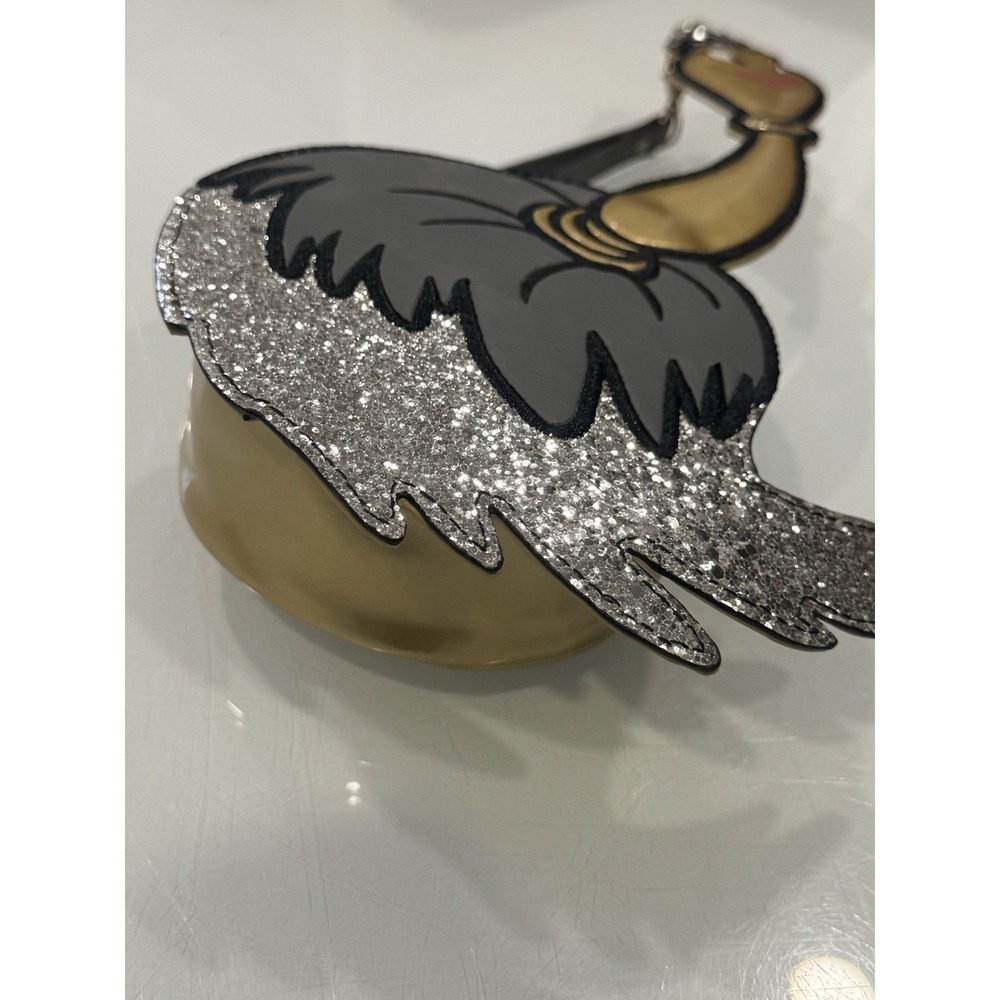 Disney Beauty & Beast Plumette Fifi Feather Duster Wristlet Purse Glitter NWOT - Picture 4 of 9